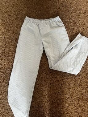 Blue & White Striped Pants